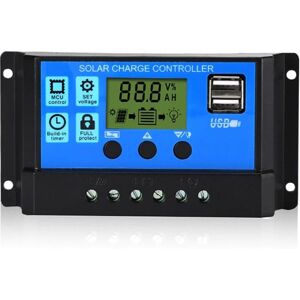 HEET Solar PV Charge Controller 30A/20A/10A 12V 24V med LCD-skærm 30A