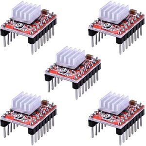 FLOWER LOST A4988 stepmotor driver modul 5 stk step motor driver modul med køleplade til RepRap 3D printer