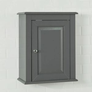 SoBuy Væghylde Vægskab Medicinskab Badeværelsesreol FRG203-DG Grey Wall cabinet