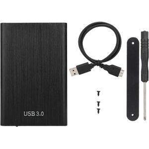 2,5-tommer SATA USB 3.0 bærbar 7-9,5 MM harddisk SSD-kabinet Eksternt bærbar disketui (sort)