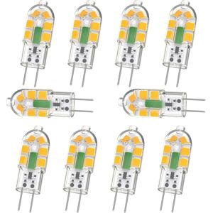 AUGRO G4 pære, G4 LED pære 2W 200LM Varm hvid 3000K Pakke med 10 stk.