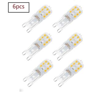 6x G9 LED pære varm hvid 220V LED G9 lamper velegnet til