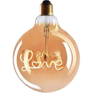 LEIGELE 1x E27 Edison Tube Love Led Pære - E27 Sokkel Dæmpbar Led Pære - 4w, Varm hvid, 230v, El27 Vintage E27 Pære/retro Filament Pære