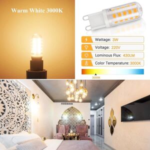 LED lys varm hvid 3000K LED pære 30W-40W halogen lampe sæt med 6 stk.