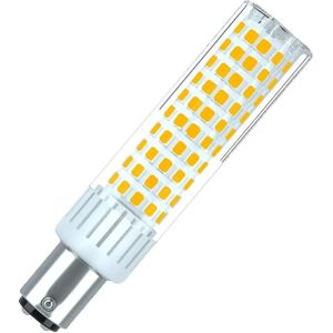 Dæmpbar B15d LED-pære, 10w udskiftning 100w B15d halogenpære, 230v, 360 strålevinkel, Cri > 90ra, varm hvid 2700-3000k (1 pakke) [energiklasse E]