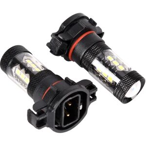 2x PSX24W H16 5202 Super White 160W LED 144 SMD Pære tågelygte - Perfet