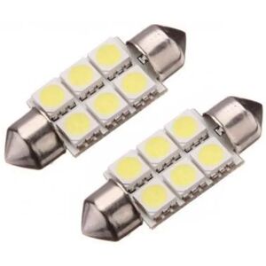 HID LED Spollampa, Sockel C5W, 6-LED, 36mm, (2-Pack)