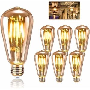 FEIFAN E27 Vintage Edison pærer, E27 ST64 4W Varm hvid LED