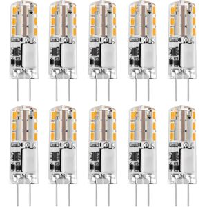 10x G4 LED-lampe eller 12V AC/DC Varmvit 3000K2W, Ej dimbar lys