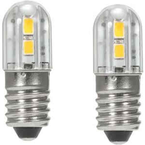 2-pak E10 6V LED-pære med 2835 skruebase 4 SMD-chips Gul opgradering til forlygter Lommelygte