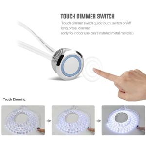 ice cream IC LED Dimmer 12V Touch Button Control Stegløs dimbar strömbrytare