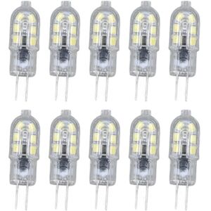 10 Pack G4 2835 LED-pære Transparent Led-lampe Stik i lyspære AC220V til Camper Cabinet Landskabslys 6500K hvidt lys