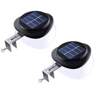 Solar Tager Lights Outdoor 2 Pack, 9 LED Deck Hegn Lights