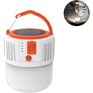 LED Camping Lantern Genopladelig, Power Bank 2400mAh, Solar Camp