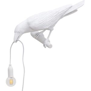 Seletti Bird Modern Italian Væglampe Sort Hvid Resin Light white right