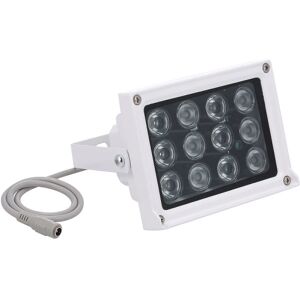 12W CCTV kamera Fyld lys IP65 udendørs vandtæt sort/hvid panel, (hvid)