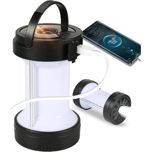 Sort-1 stk Solar Camping Light Genopladelig Led Lantern 1800mah Vandre Lommelygte Udendørs Solar Lampe Telt Lys Camping/fiskeri/mørklægning