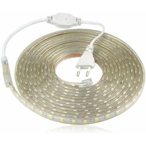 LED Strip, Vandtæt LED Strip, Bright Led Strip 220v, 5050 IP65 Vandtæt Led Strip Strip, Varm hvid (5m)