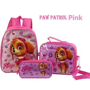 Best Trade Pink Paw Patrol Pink Rygsæk Skoletaske 3 Pack Fødselsdagsgave Pink