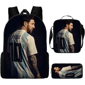 3./ sæt fotbollsstjärnan Lionel Messi ryggsäck elev skolväska P3 P3 Only Backpack