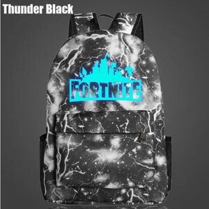 rygsæk Fortnite Night Luminous skoletasker lyser i mørket H black