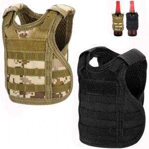 AVANA 2 Pack Mini Tactical Beer Vest, Molle Camouflage Beer Jacket Beve