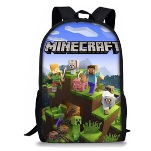 Minecraft ryggsäck for barn Student skolväskor Axelväska -1 D
