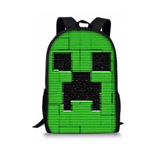 Minecraft ryggsäck for barn Student skolväskor Axelväska qd bäst B