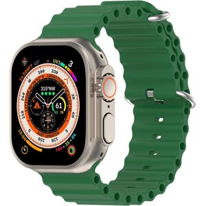 Pallas Sweden Apple Watch-kompatibelt Wave Armbånd Silikone GRØN 42/44/45/49 mm Green