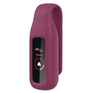 Generic Fitbit Luxe silicone cover with clip holder - Wine Red Red