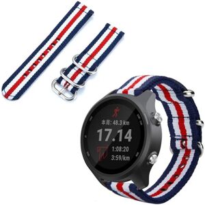 Generic Garmin Forerunner 245 / 245 Music nylon Urrem - Blå / Hvid / Rød Multicolor