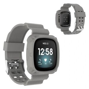 Generic Fitbit Versa 3 shock-proof silikone rem - grå Silver grey