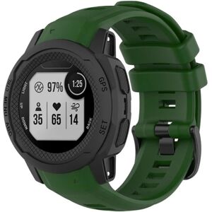 Generic Garmin Instinct 2S silicone watch strap - Army Green Green