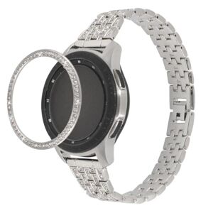 Generic Samsung Galaxy Watch (42 mm) ring med krystalindretning - Sølv Silver grey