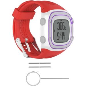 Generic Garmin Forerunner 10 Blød slank silikone rem - Rød Red