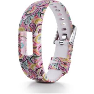 Generic Garmin Vivofit 4 mønstret justerbar silikone urrem - Paisley Møn Multicolor