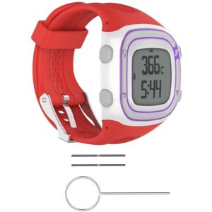 Generic Garmin Forerunner 10 blød erstatnings sports urrem i silikone - Red