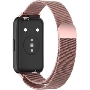 Generic Huawei Band 7 simple stainless steel watch strap - Light Pink Pink