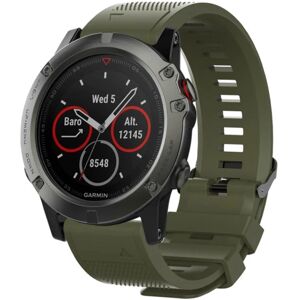 Generic Garmin Fenix 5S silikone Urrem - Militærgrøn Green