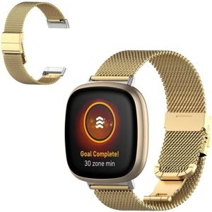 Generic rustfrit stål rem til Fitbit Sense / Versa 3 - guld Gold