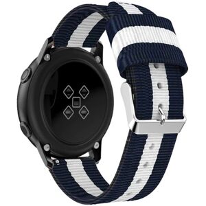 Generic Samsung Galaxy Watch Active 20mm nylonurrem - blå / hvid Blue