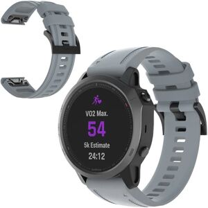 Generic Garmin Fenix 6S silikone Urrem - Grå Silver grey