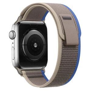 Generic Apple Watch Series 8 (45mm) / Watch Ultra nylon watch strap - Bl Silver grey