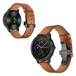 Generic Garmin Vivoactive 3 / Vivomove HR læder Læder Urrem - Sort / Bru Brown