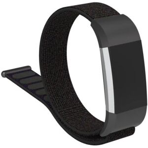 Generic Fitbit Charge 2 erstatnings urrem i nylon med velkro lukkefunkti Black