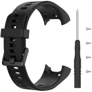 Rem til Garmin Vivosmart Hr Band Silikone urrem til Garmin Vivo Smart Hr Smart Armbånd Sport Armbånd Fitness Tracker black