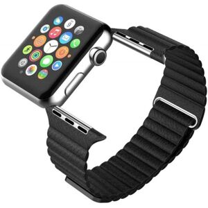 ExpressVaruhuset Apple Watch 38/40/41 mm Læderarmbånd Magnetisk lås Loopr Black