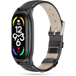 ExpressVaruhuset Amazfit  Band 7 / 7 NFC Stilfuldt læderarmbånd Retro Black