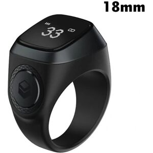 ESTONE Smart Tasbih Tally Counter Ring kompatibel med muslimer Zikr Digital Tasbeeh 5 Bønnetidspåmindelse Bluetooth Black