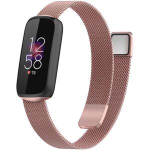 Milanese Loop Armbånd Fitbit Luxe Pink